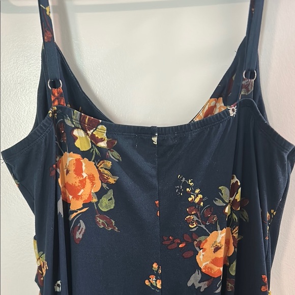 Nine Britton Blue and Gold Asymmetrical Sundress - Picture 5 of 6